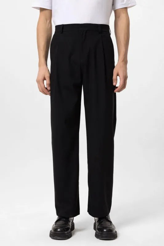 Men's Black High-Waisted Baggy Pants - Wessi sold by Wessi