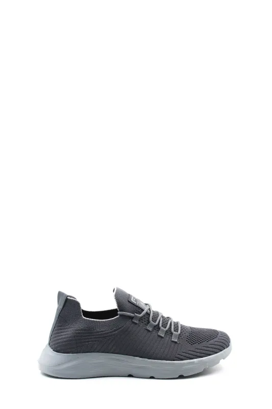 Men's Gray Knit Sneakers with Cushioned Sole - Wessi sold by Wessi