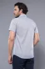 Patterned Short Sleeve Blue Men Shirt - Wessi sold by Wessi