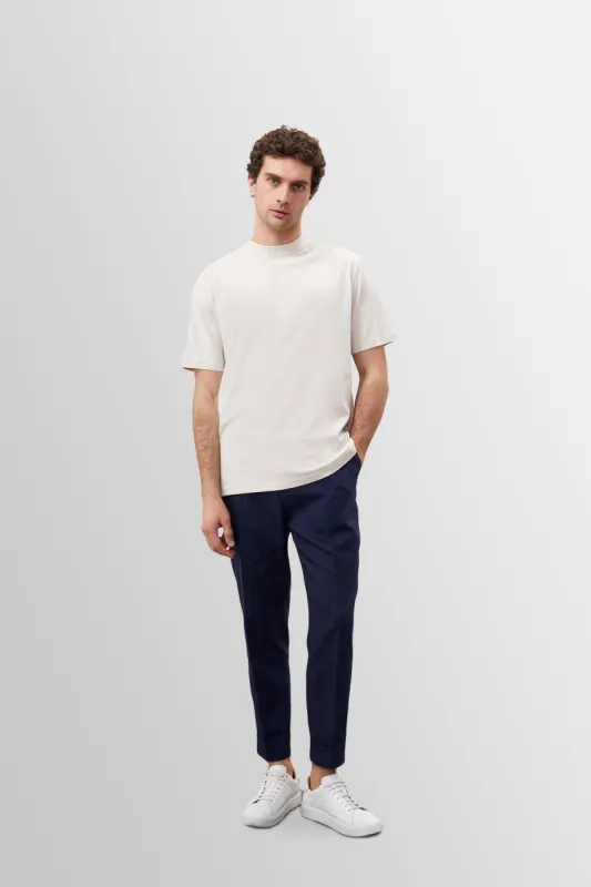 Men's Beige Crew Neck Basic T-Shirt - Wessi sold by Wessi