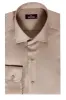 Cotton Satin Plain Long Sleeves Slim Fit Beige Men Shirt - Wessi sold by Wessi
