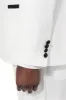 3 Piece Trim Detailed Self-Patterned Velvet Shawl Collar White Men's Tuxedo - Wessi sold by Wessi