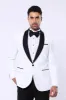 Slim Fit Shawl Lapel White Men Shiny Blazer - Wessi sold by Wessi