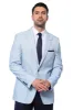 Patterned Slim-Fit Sky Blue Blazer - Wessi sold by Wessi