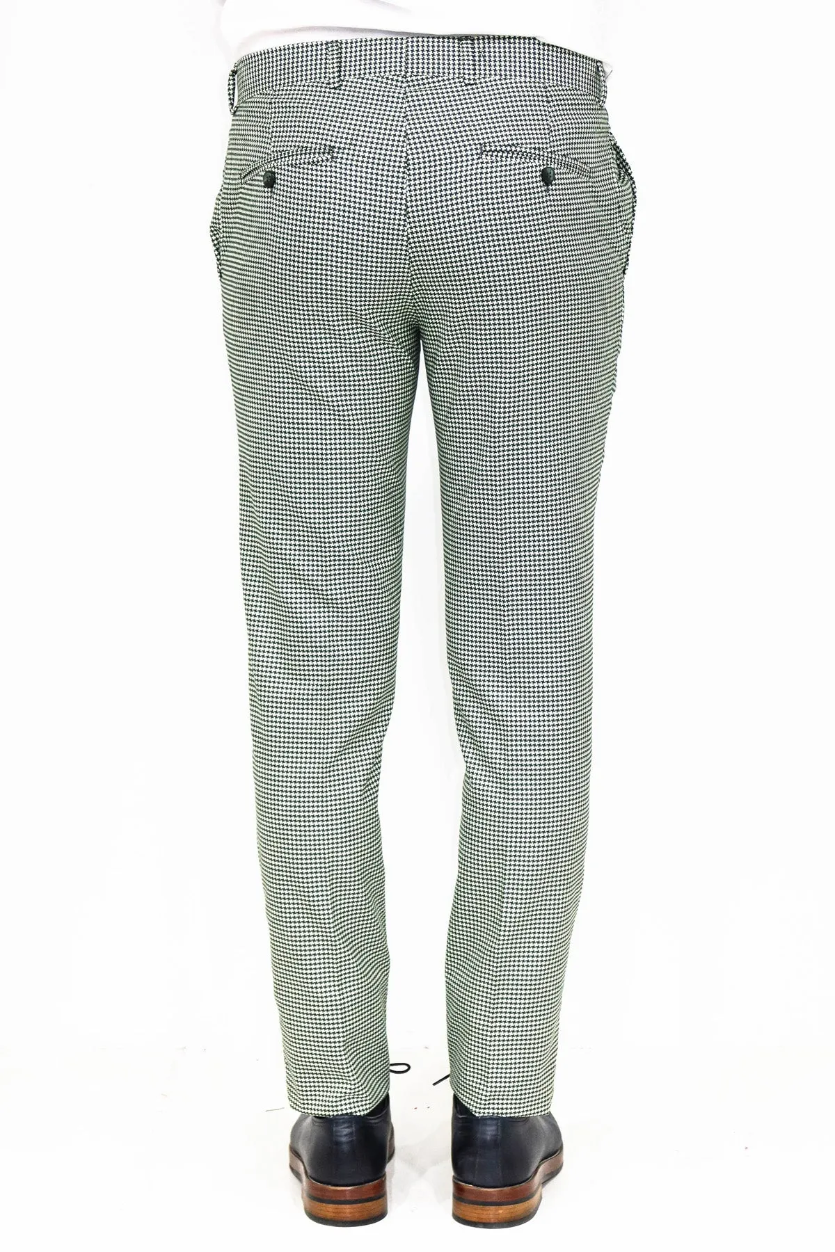 Houndstooth Patterned Light Green Men Pants - Wessi sold by Wessi product image thumbnail 5
