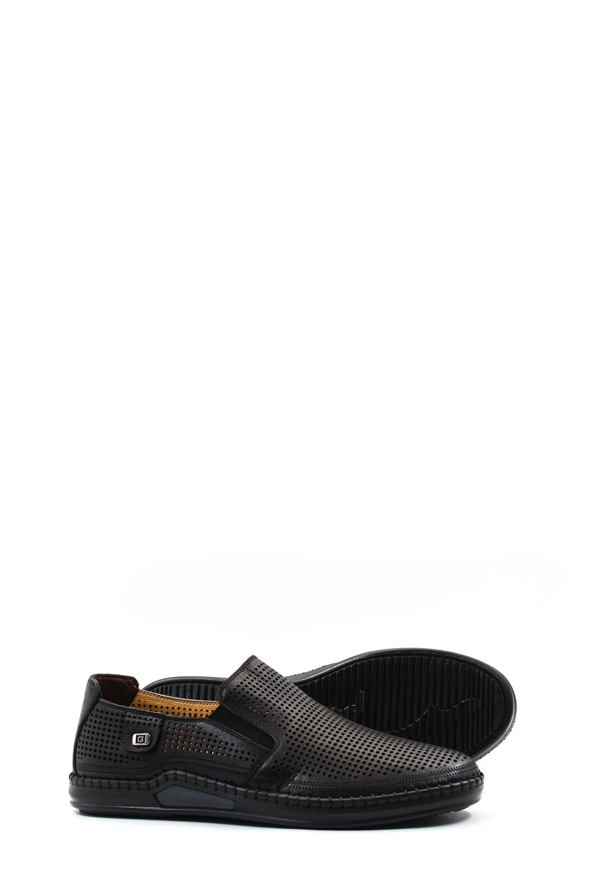 Black Perforated Slip-On Loafers-Wessi sold by Wessi product image thumbnail 4