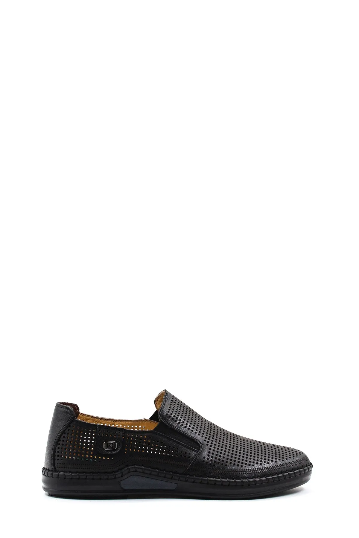 Black Perforated Slip-On Loafers-Wessi sold by Wessi