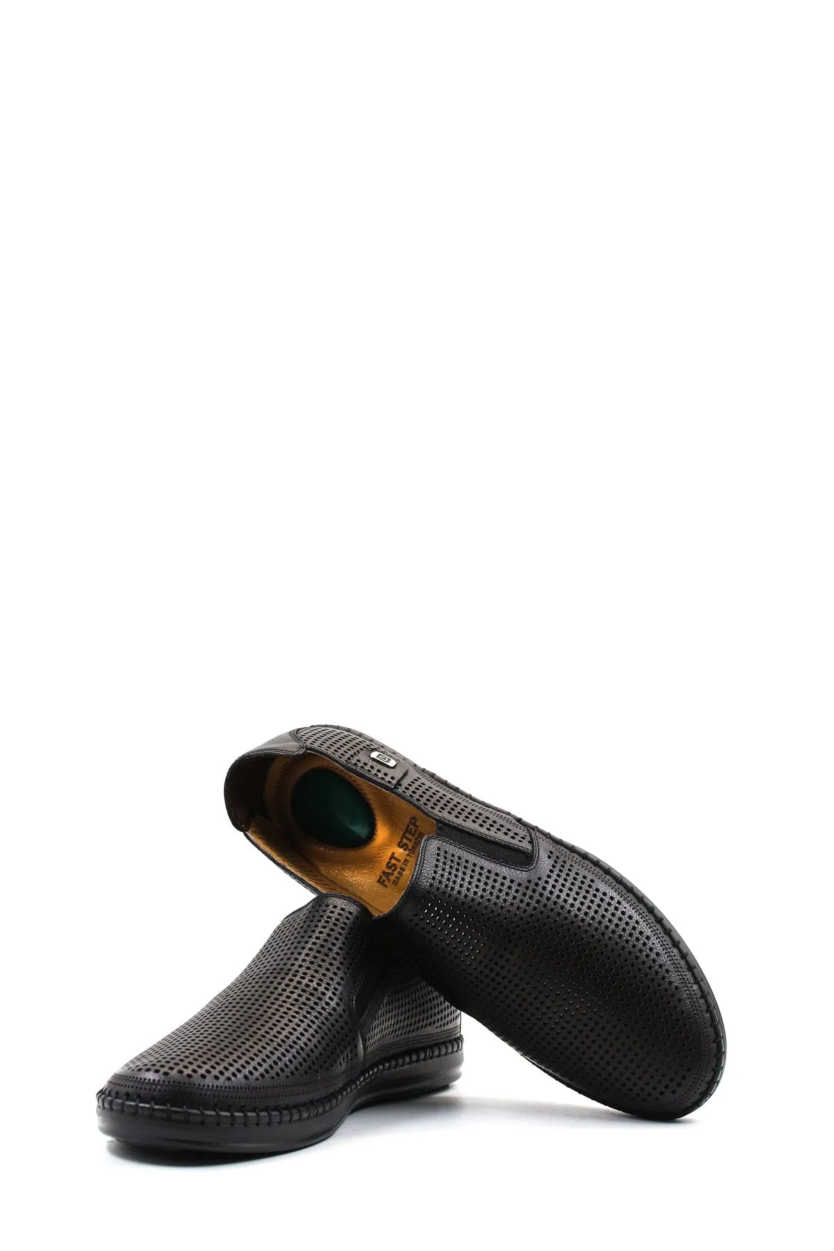 Black Perforated Slip-On Loafers-Wessi sold by Wessi product image thumbnail 5