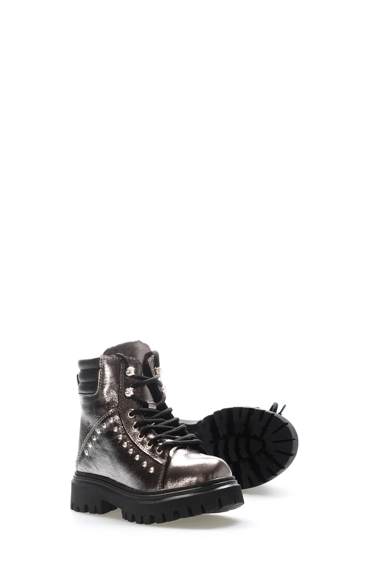 Hakiki Deri Kürklü Unisex Çocuk Klasik Bot 612KFA1589-2 Çelik sold by Wessi product image thumbnail 3