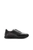 Men's Black Leather Textured Sneakers-Wessi sold by Wessi