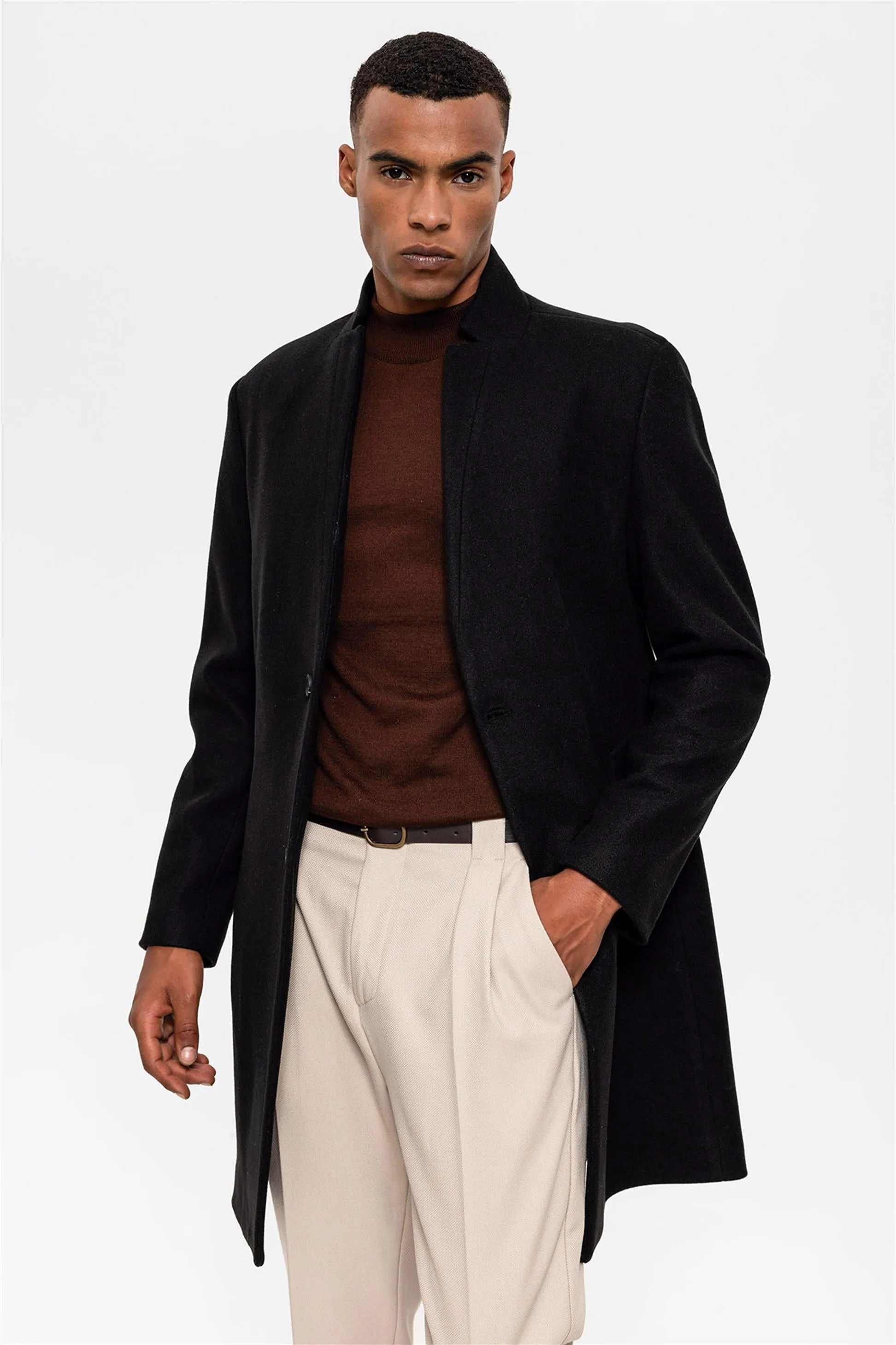 Black Judge Collar Men's Coat - Wessi sold by Wessi product image thumbnail 5