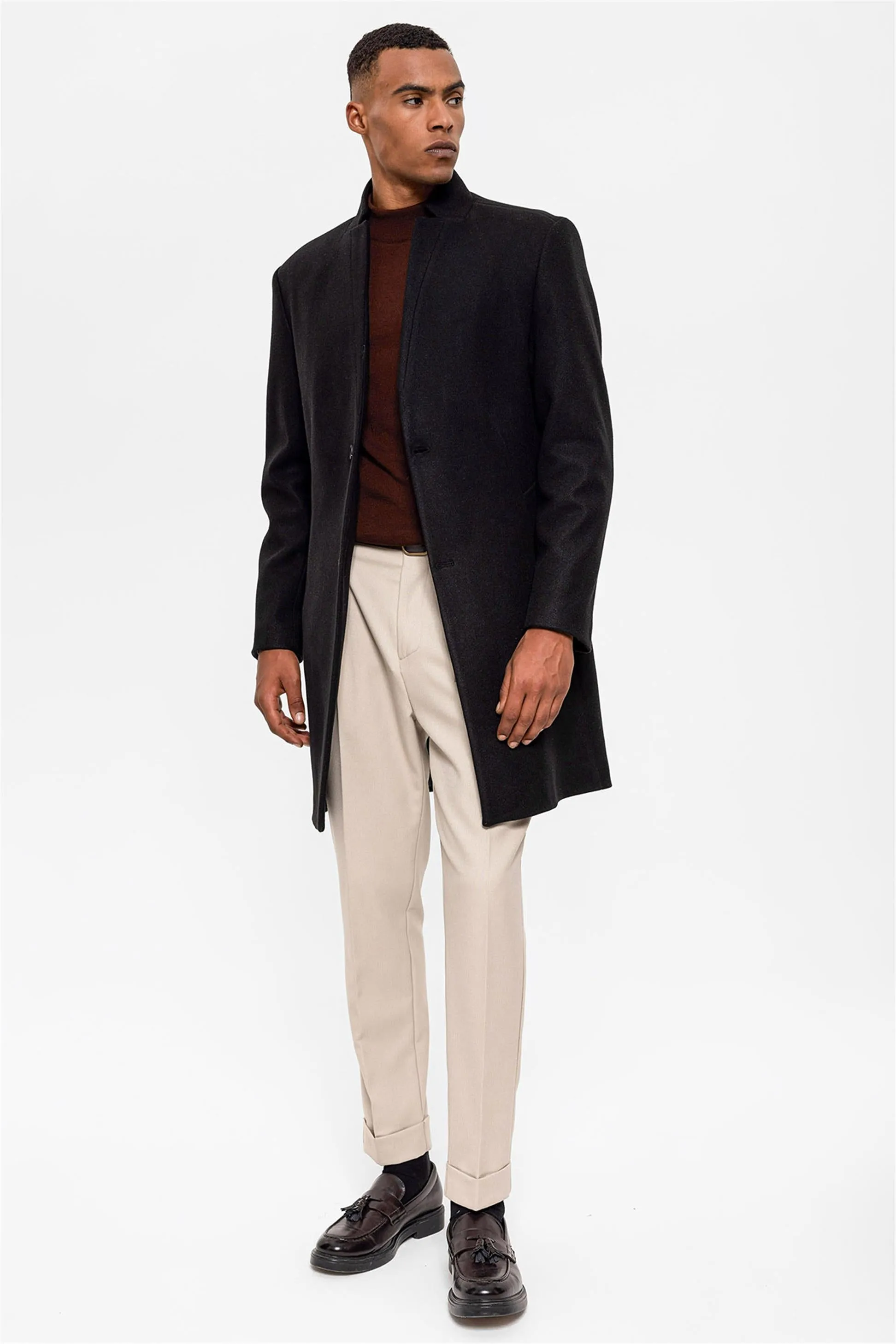 Black Judge Collar Men's Coat - Wessi sold by Wessi product image thumbnail 2