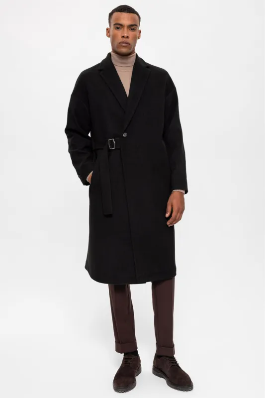 Belted Oversize Men's Coat - Wessi sold by Wessi
