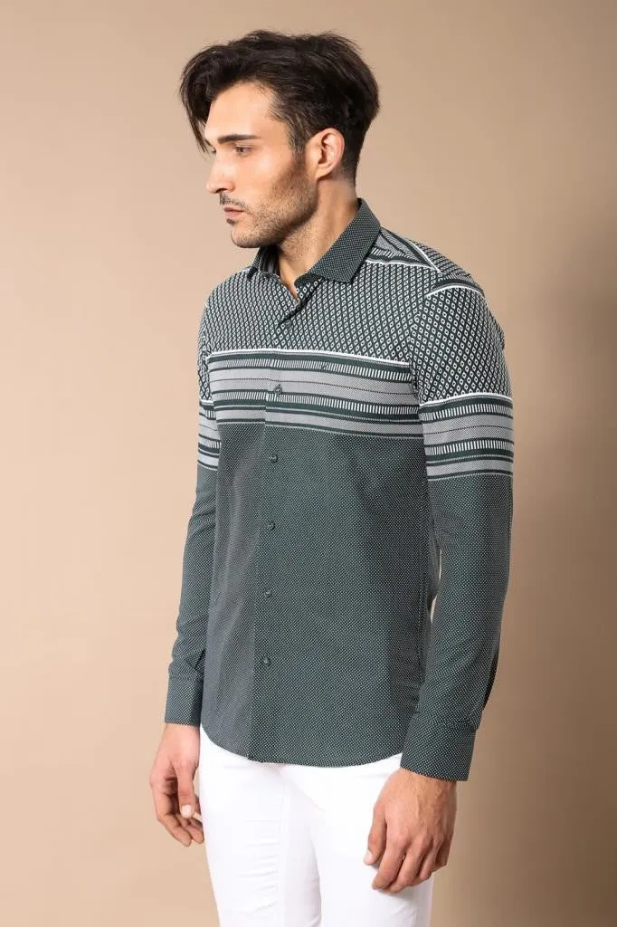 Green Diamond Patterned Shirt - Wessi sold by Wessi product image thumbnail 3