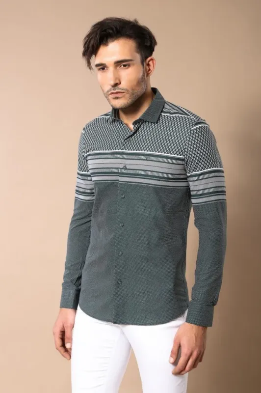 Green Diamond Patterned Shirt - Wessi sold by Wessi