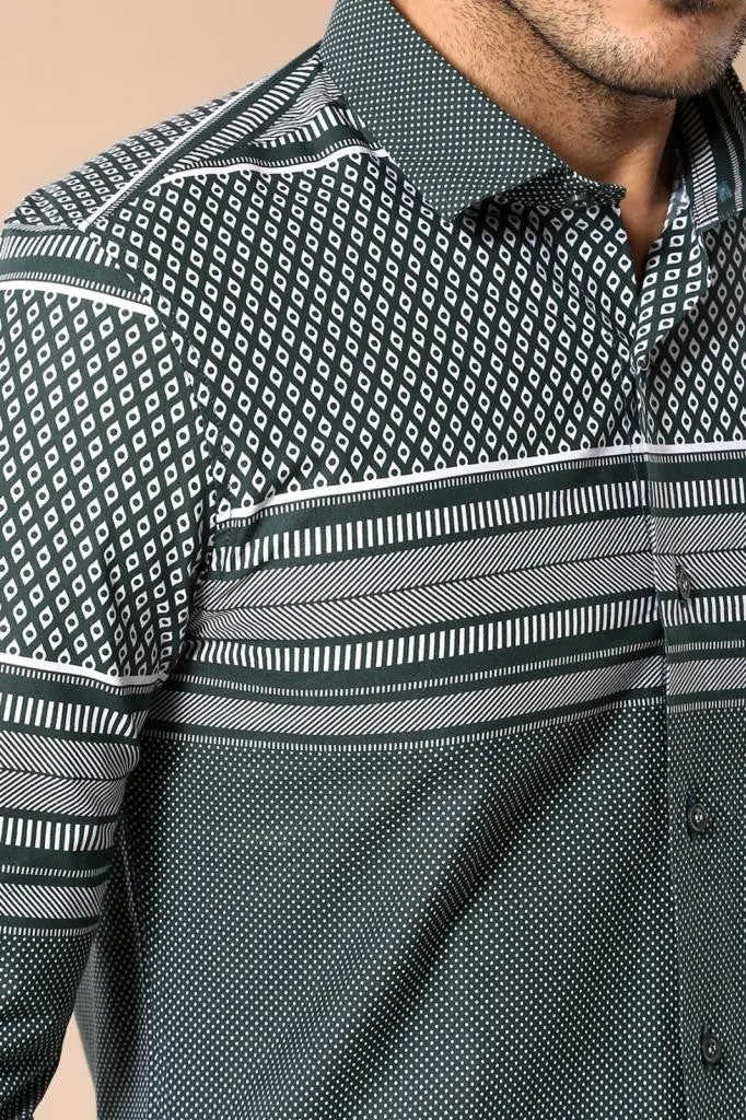 Green Diamond Patterned Shirt - Wessi sold by Wessi product image thumbnail 2