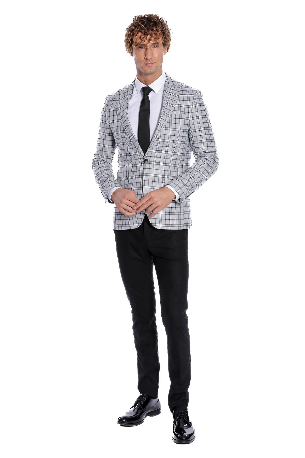 Checked Brown Men Blazer - Wessi sold by Wessi product image thumbnail 4