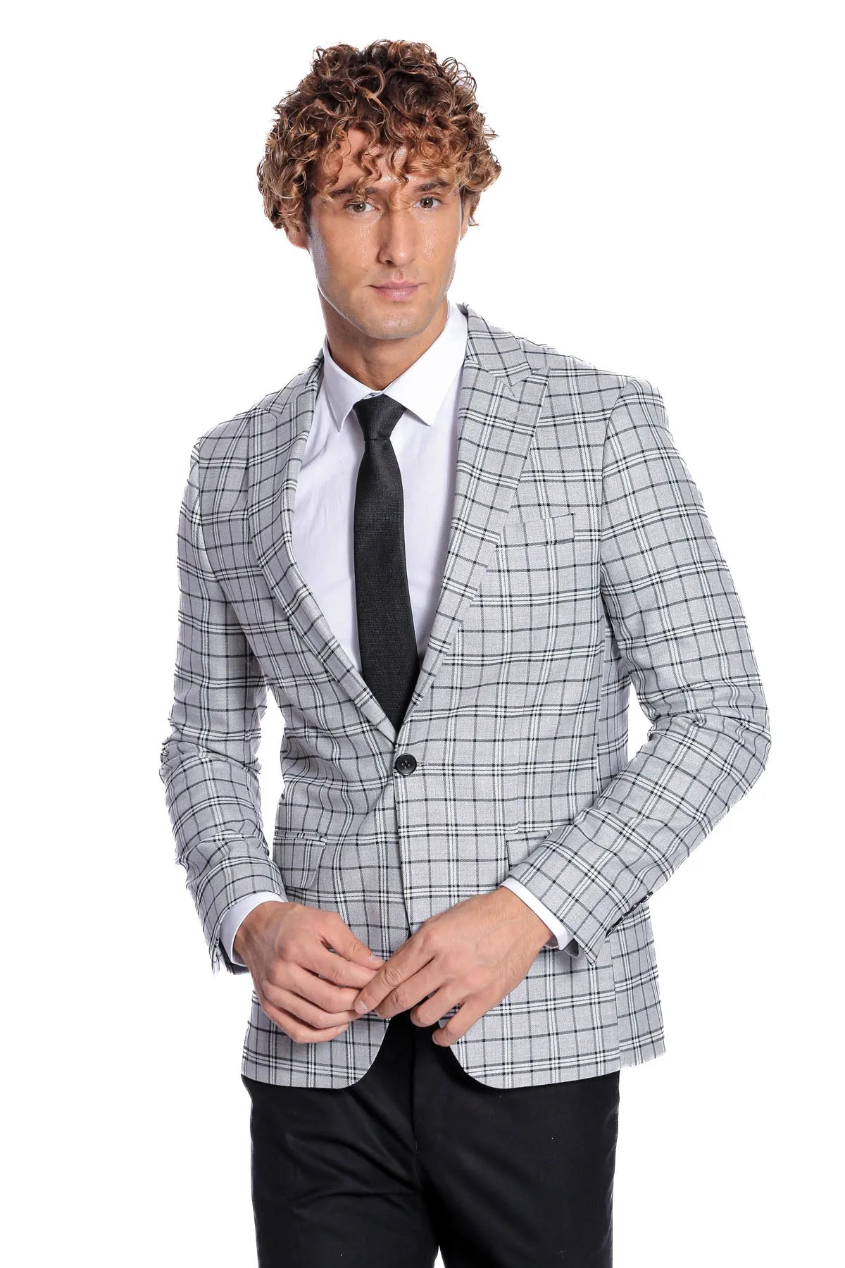 Checked Brown Men Blazer - Wessi sold by Wessi