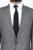 Slim Fit Houndstooth Patterned 2 Piece Grey Men Suit - Wessi sold by Wessi