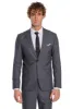 2 Buttons 2 Piece Grey Men Suit - Wessi sold by Wessi