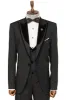 Velvet Collar Patterned Black Tuxedo | Wessi sold by Wessi