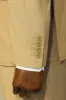 Wide Peak Collar Slim Fit Cream Men Double-Breasted Suit - Wessi sold by Wessi