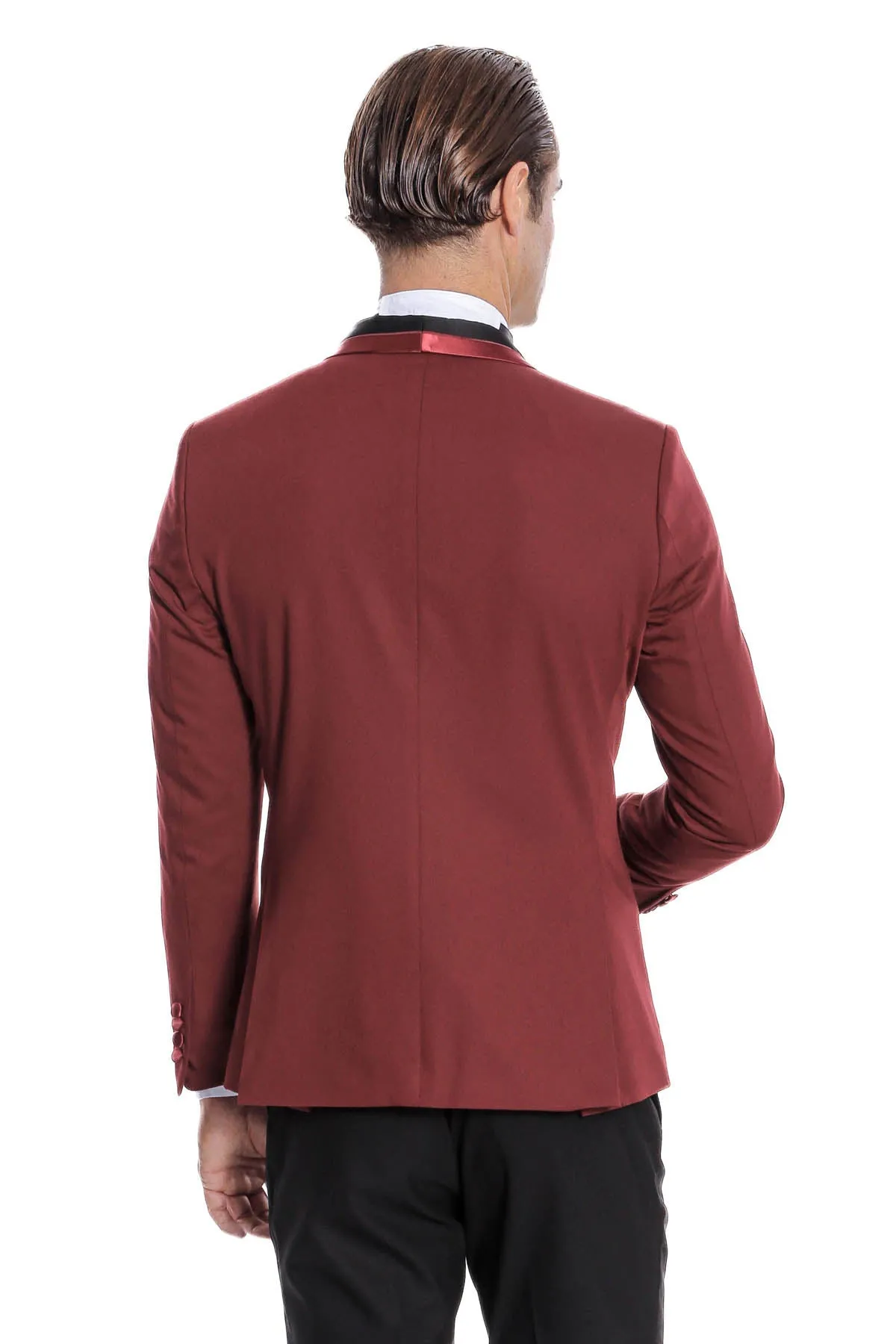 Shawl Lapel Burgundy Tuxedo Suit | Wessi sold by Wessi product image thumbnail 5