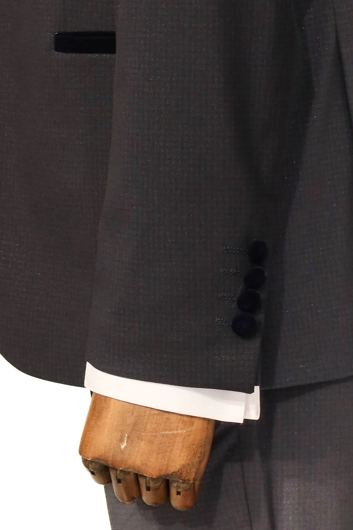 Patterned Velvet Lapel Navy Blue Men Tuxedo - Wessi sold by Wessi product image thumbnail 3