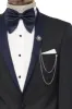 Shawl Lapel Double Breasted Navy Blue Suit | Wessi sold by Wessi