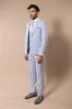 Mono Lapel Patterned Light Blue Tuxedo Suit-Wessi sold by Wessi
