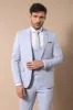 Mono Lapel Patterned Light Blue Tuxedo Suit-Wessi sold by Wessi