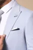 Mono Lapel Patterned Light Blue Tuxedo Suit-Wessi sold by Wessi
