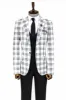 Checked Slim Fit Black-White Men Suit - Wessi sold by Wessi