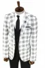 Checked Slim Fit Black-White Men Suit - Wessi sold by Wessi