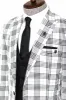 Checked Slim Fit Black-White Men Suit - Wessi sold by Wessi