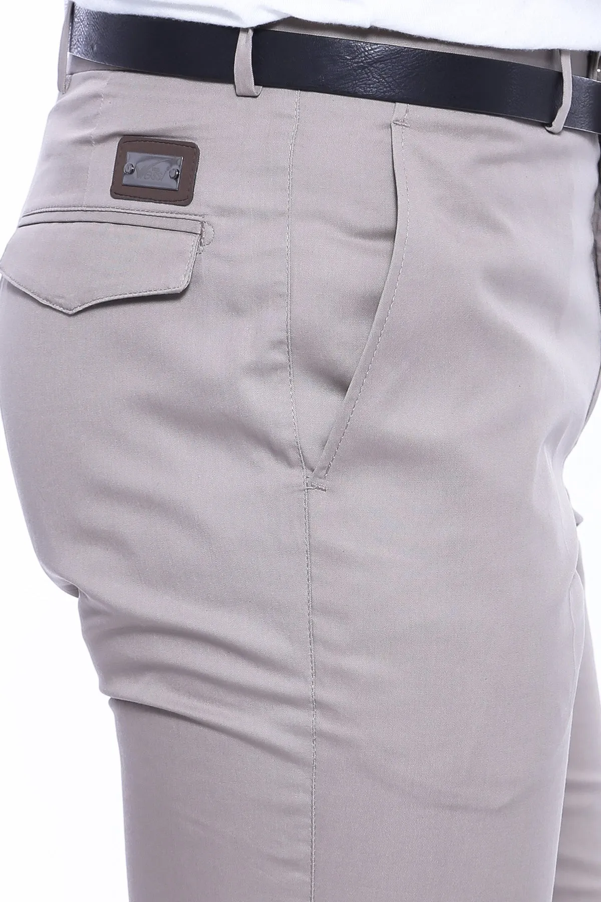 Pocket Flap Cotton Grey Pants-Wessi sold by Wessi product image thumbnail 2