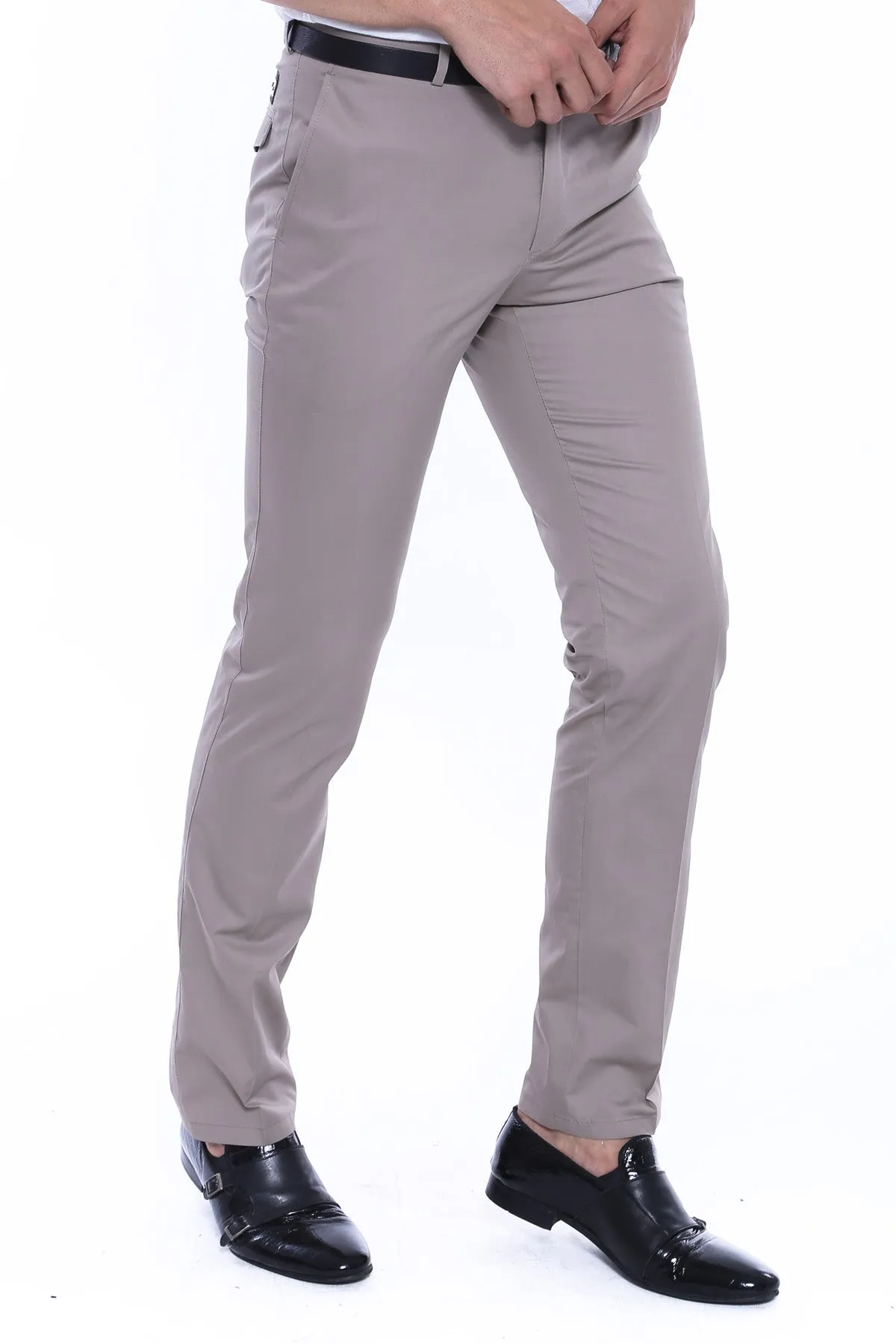 Pocket Flap Cotton Grey Pants-Wessi sold by Wessi product image thumbnail 3