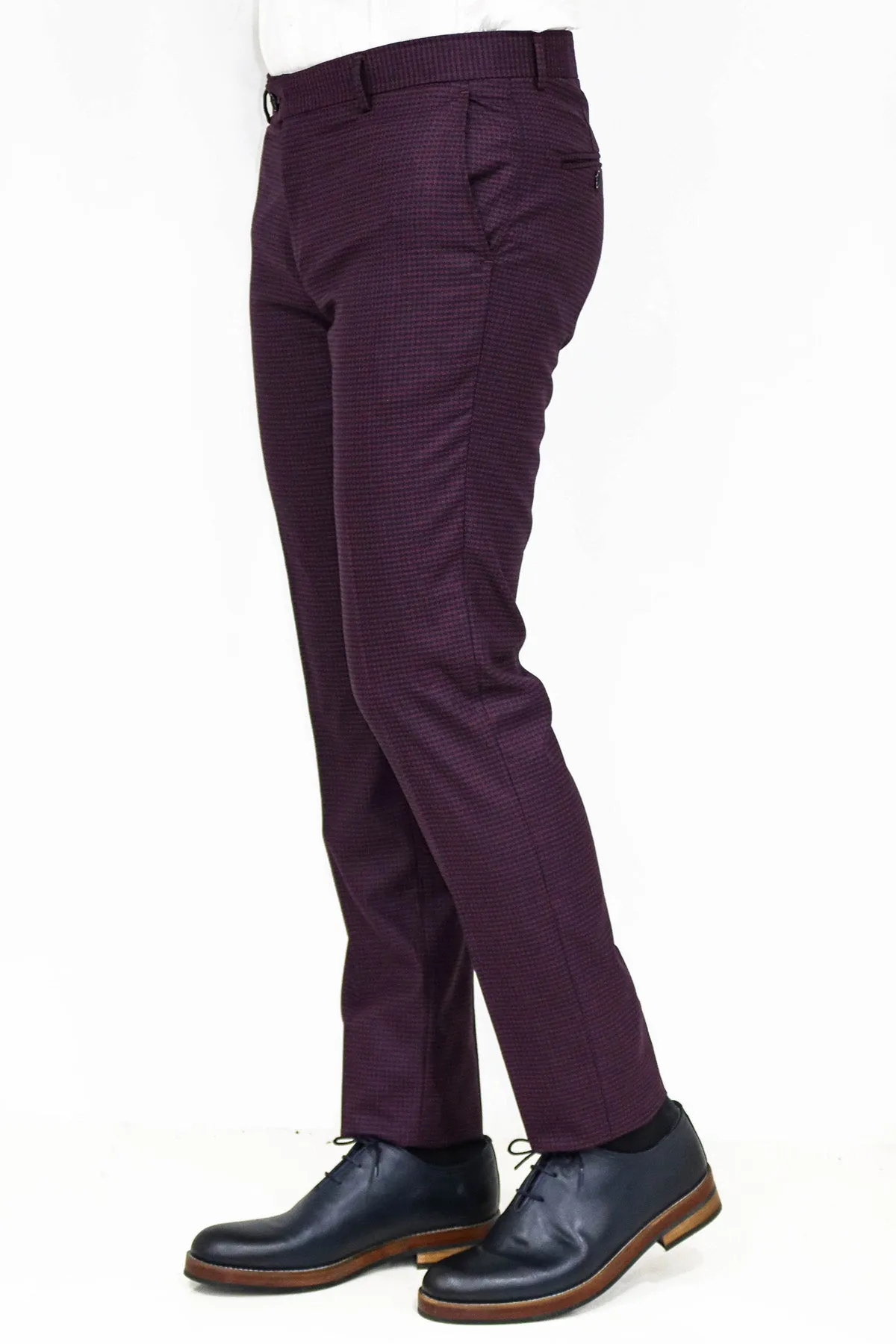 Plain Burgundy Men Trousers - Wessi sold by Wessi product image thumbnail 2