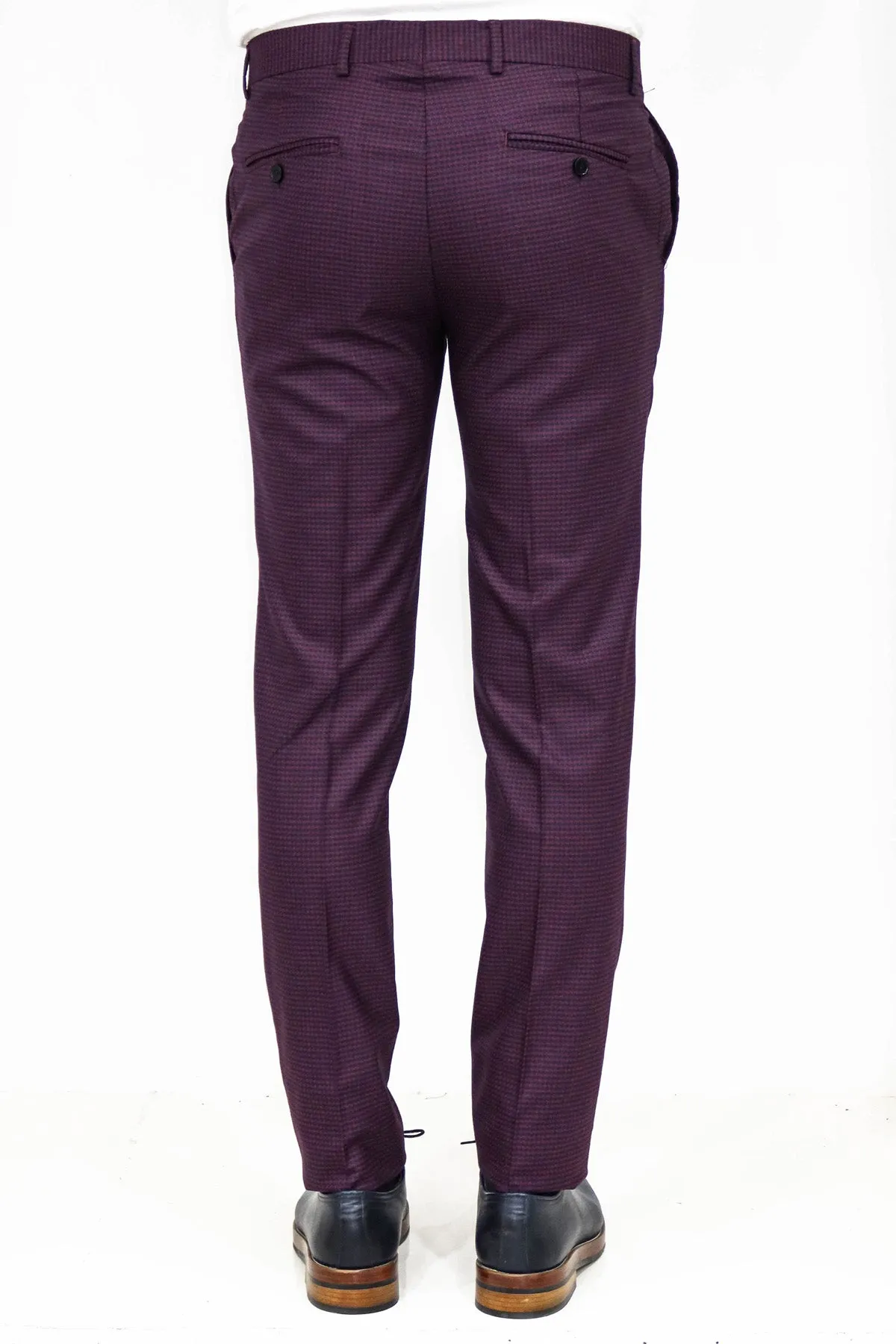 Plain Burgundy Men Trousers - Wessi sold by Wessi product image thumbnail 3