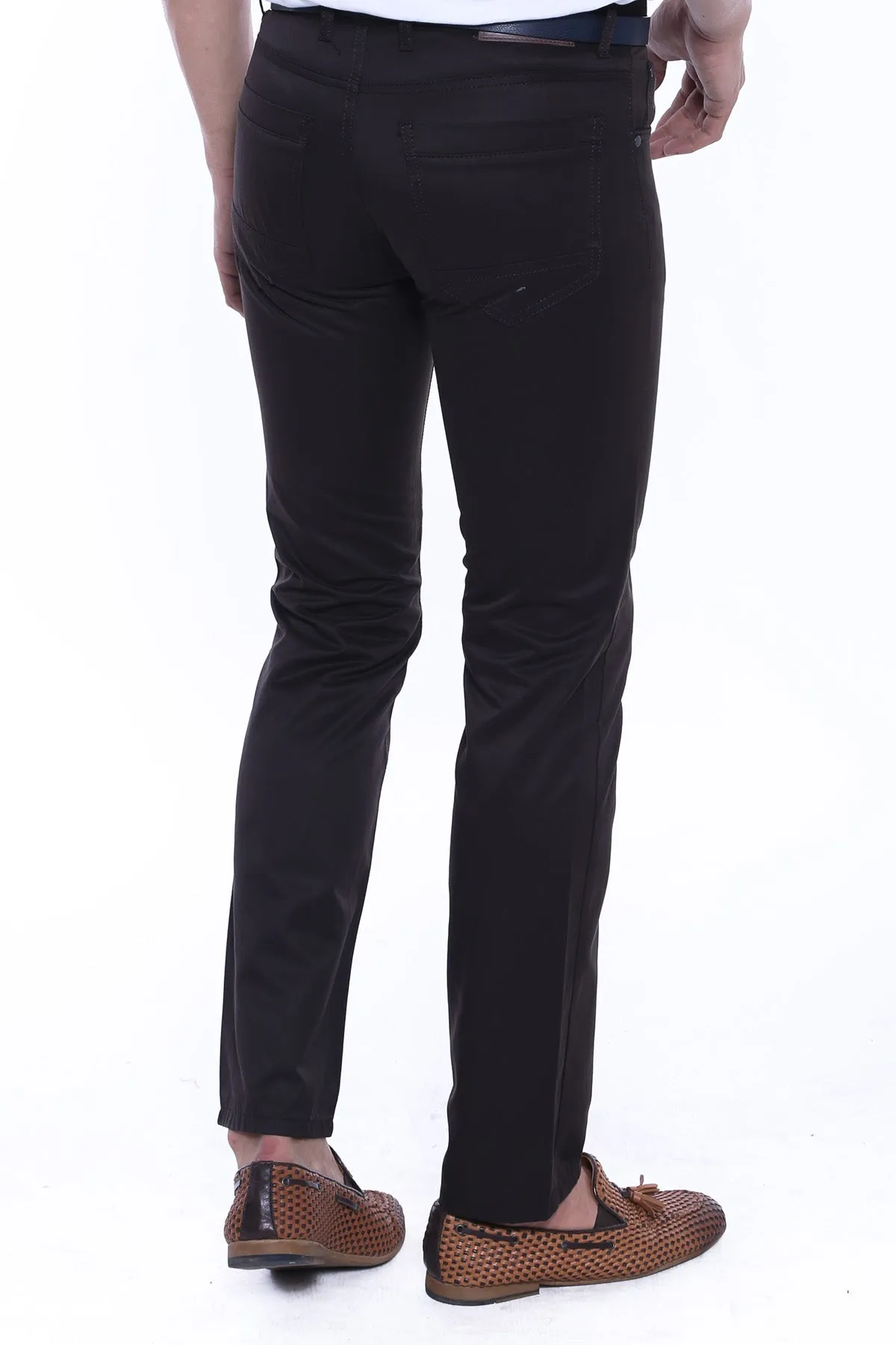Gabardin Brown Men Pants - Wessi sold by Wessi product image thumbnail 4