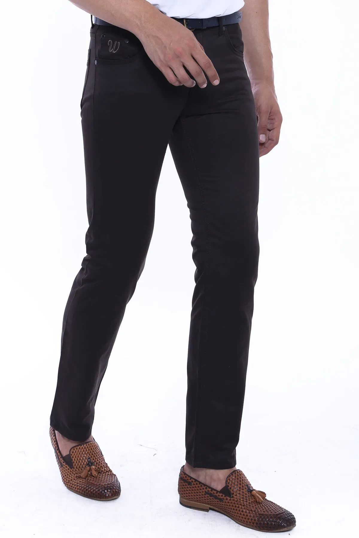 Gabardin Brown Men Pants - Wessi sold by Wessi product image thumbnail 3