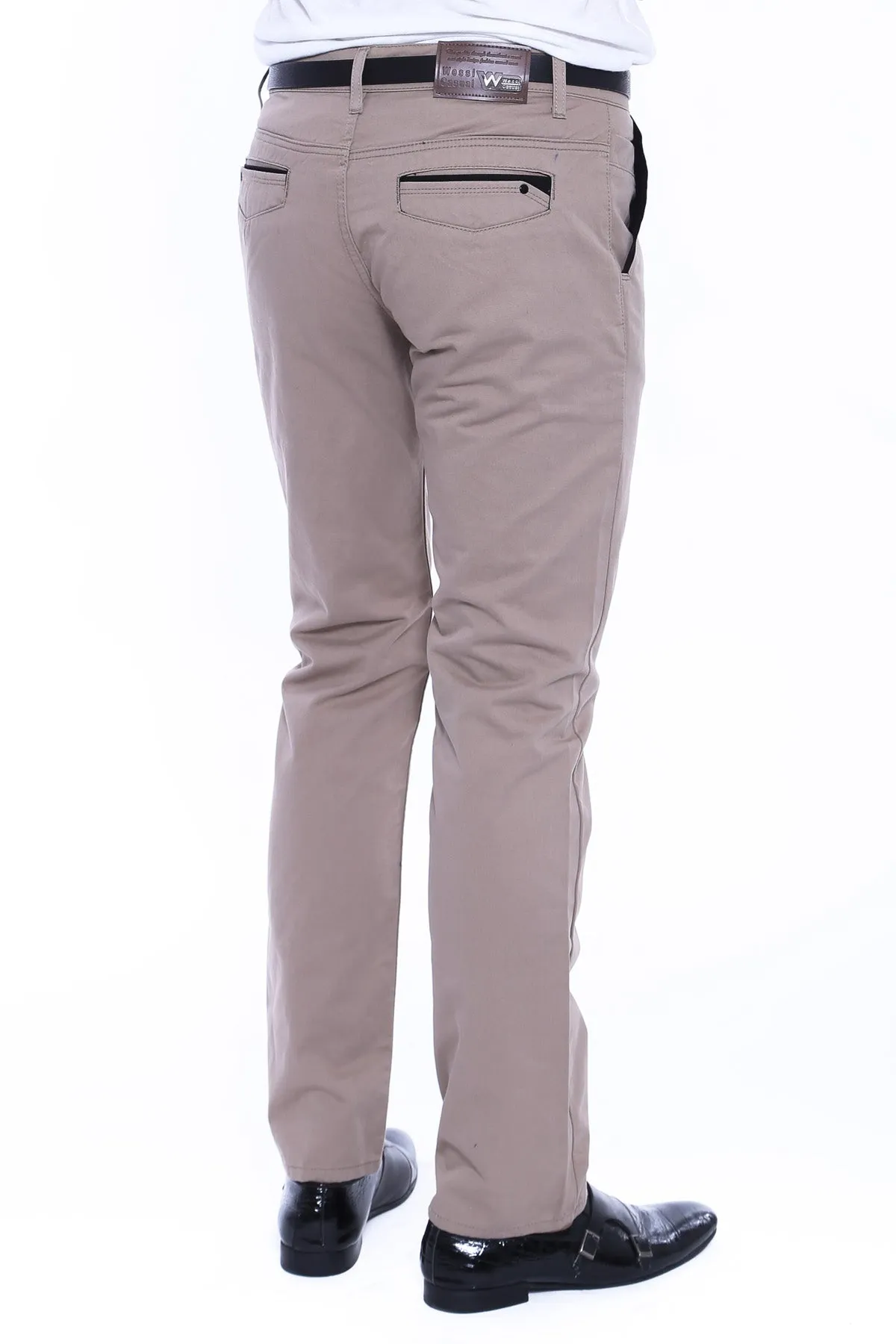 Garment Stitched Pockets Cotton Beige Men Trousers sold by Wessi product image thumbnail 2