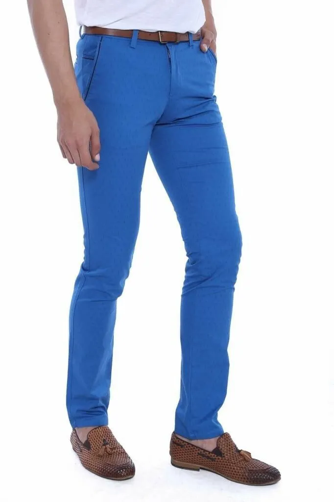 5 Pockets Sax Blue Men Pants - Wessi sold by Wessi product image thumbnail 2