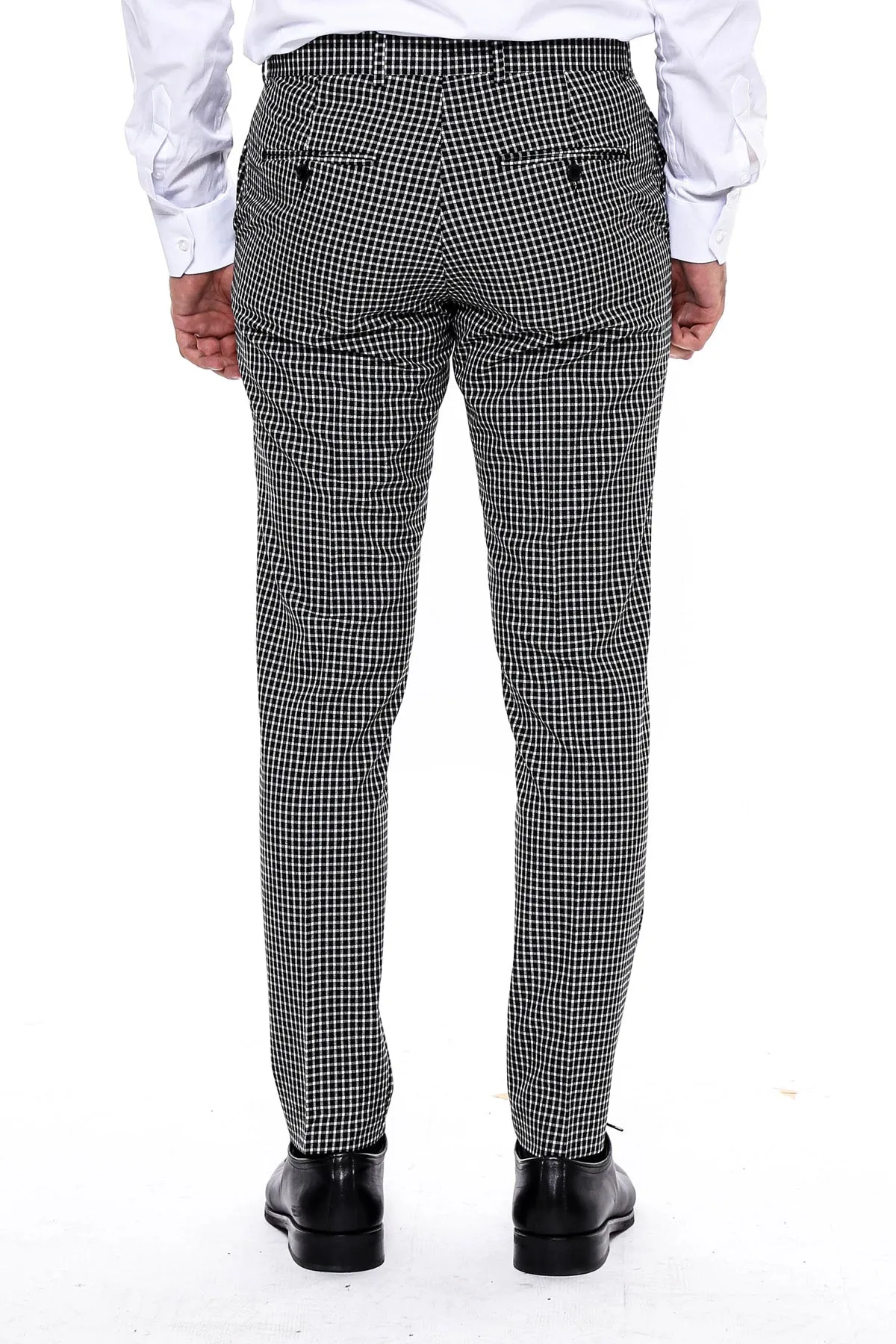 Plaid Small Checkered Black Pants-Wessi sold by Wessi product image thumbnail 4