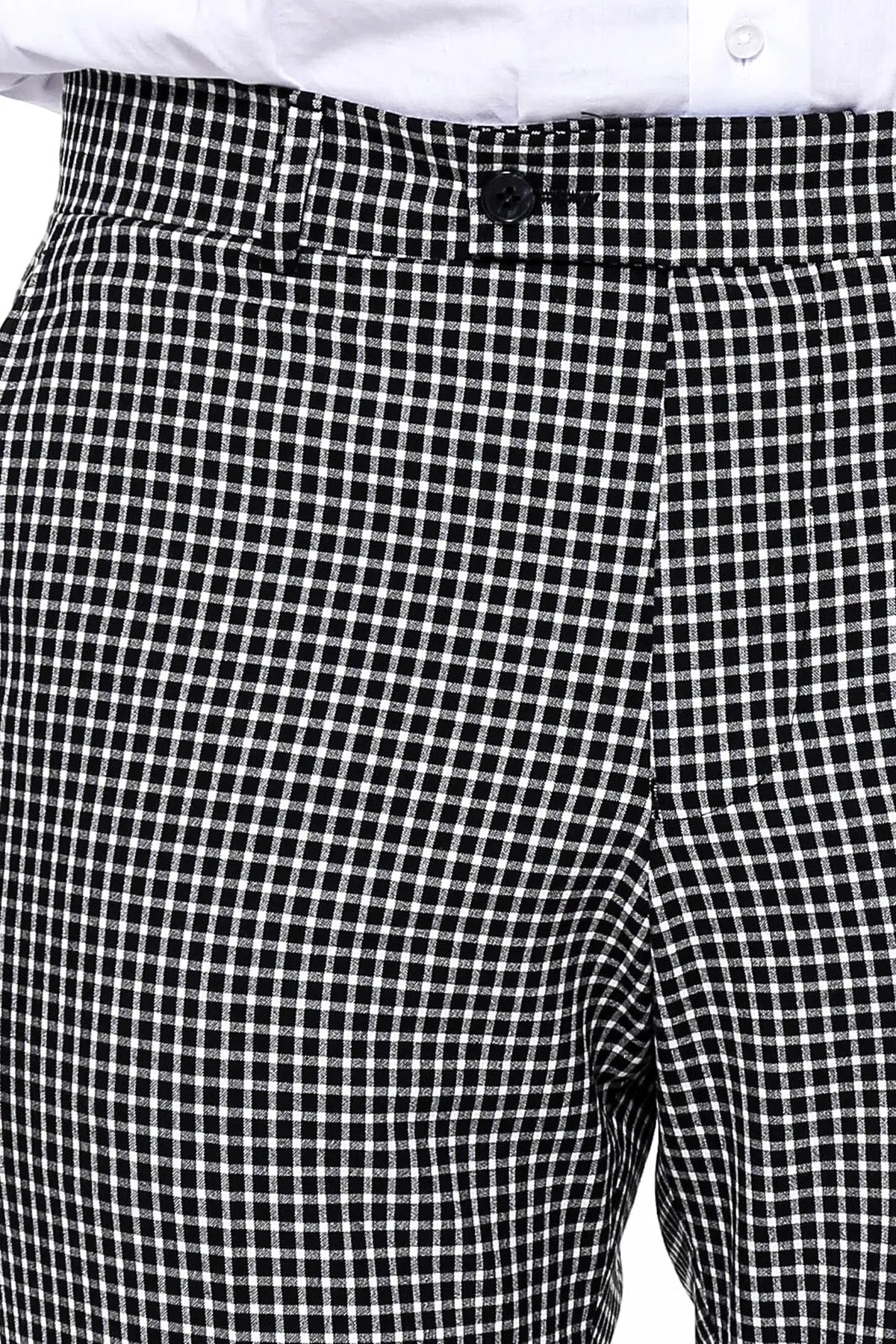 Plaid Small Checkered Black Pants-Wessi sold by Wessi product image thumbnail 2