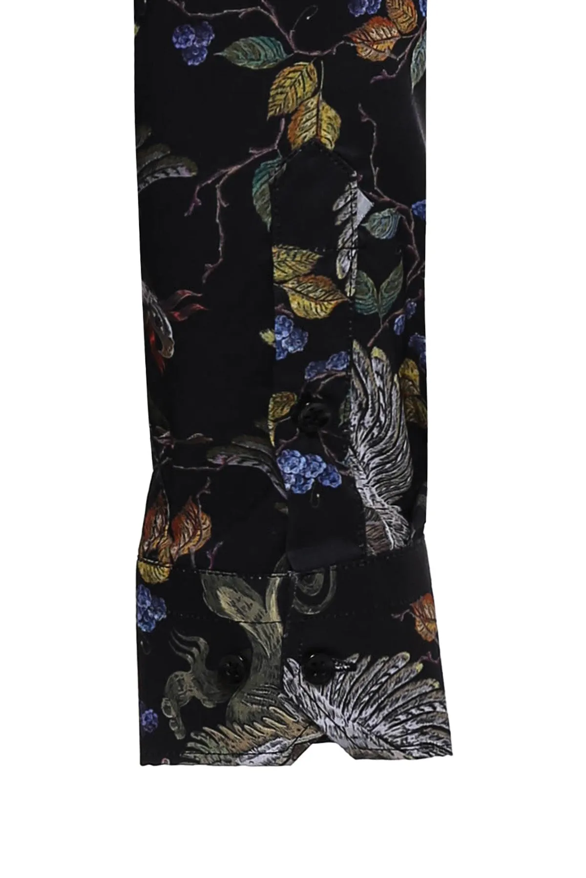 Patterned Slim Fit Long Sleeves Black Men Shirt - Wessi sold by Wessi product image thumbnail 3