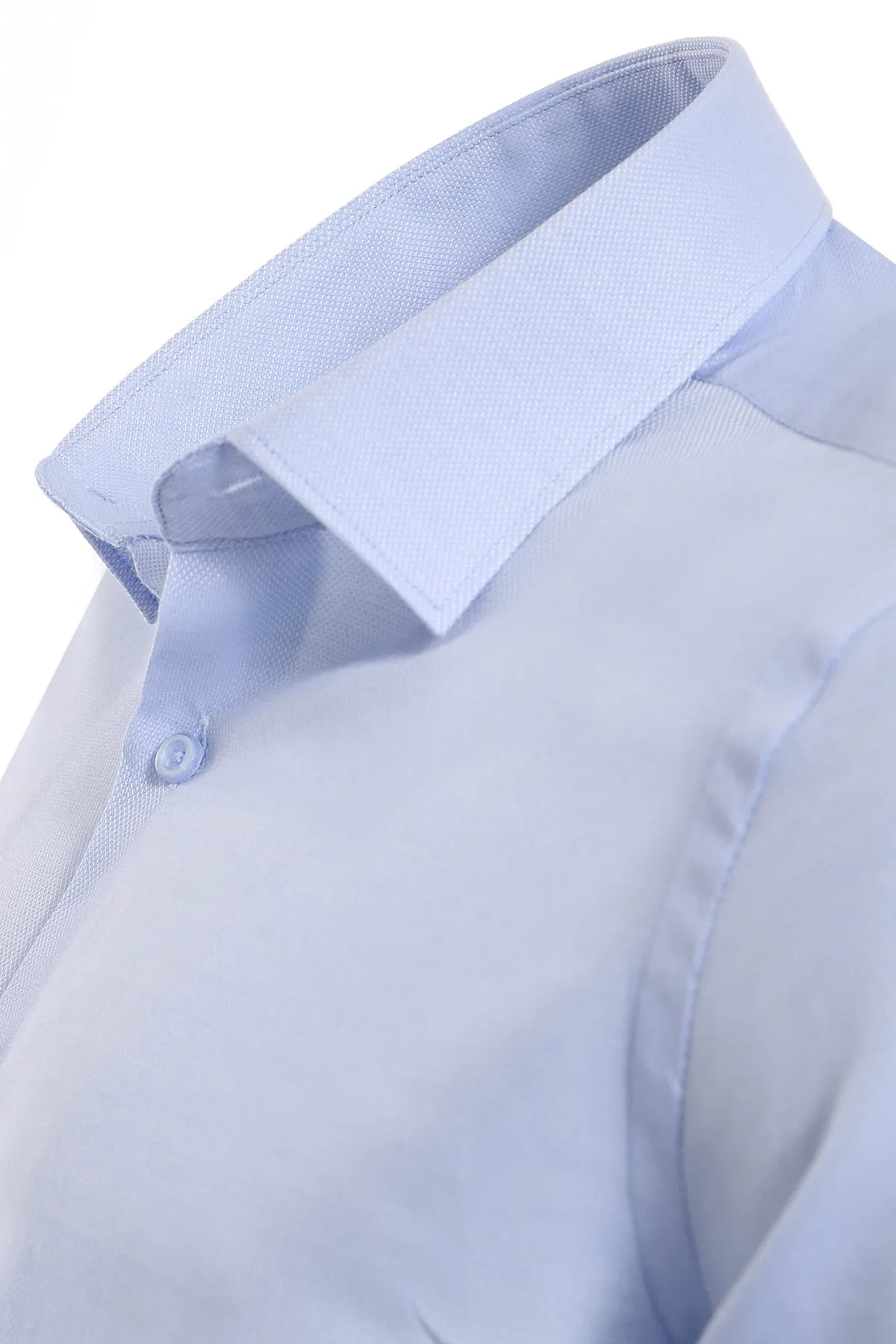 Light Blue Patterned Long Sleeve Shirt - Wessi sold by Wessi product image thumbnail 2