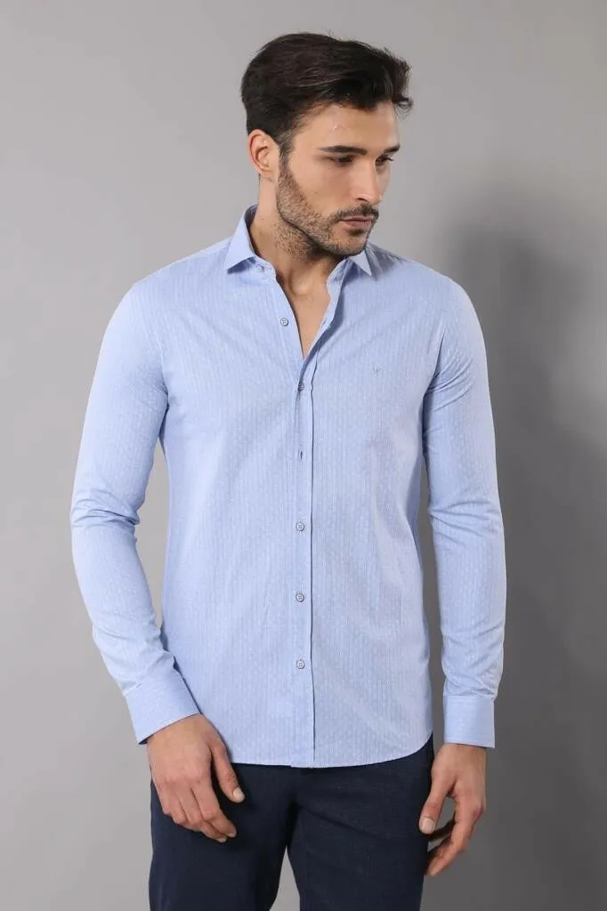 Light Blue Cotton Shirt for Men | Wessi sold by Wessi