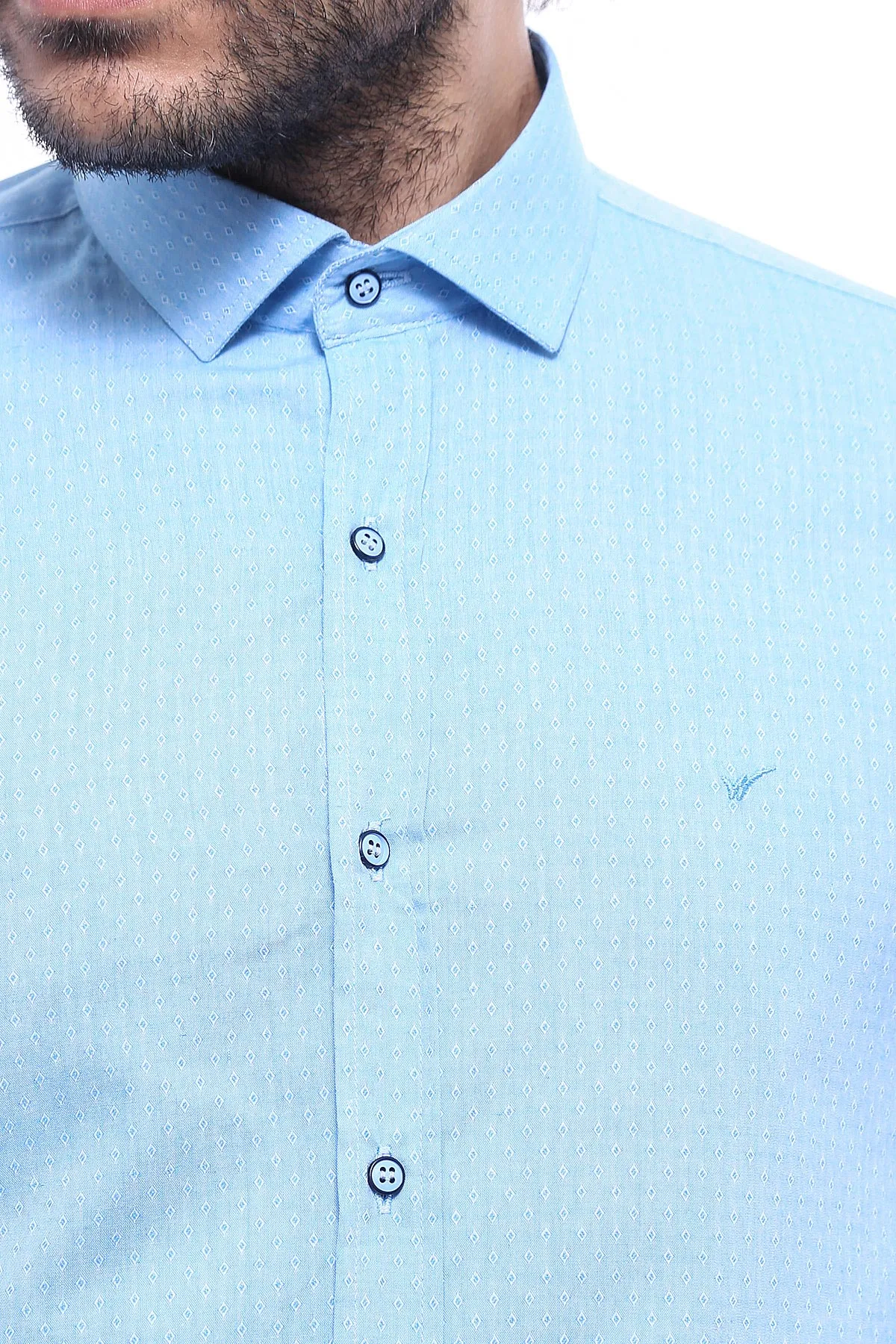Light Blue Cotton Shirt for Men | Wessi sold by Wessi product image thumbnail 2