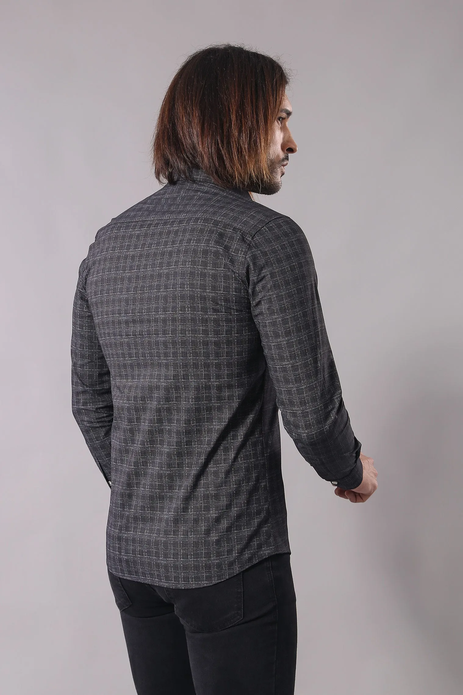 Plaid Patterned Black Shirt | Wessi sold by Wessi product image thumbnail 2